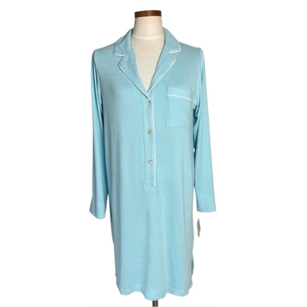 N Natori Oasis Brushed Knit Sleep Shirt Sz M